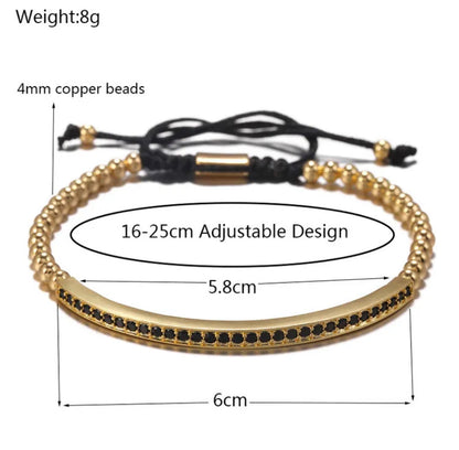 Pulsera de hombre ajustable con diseño negro